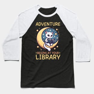 Adventure Begins At Your Library Summer Reading Program 2024 Baseball T-Shirt